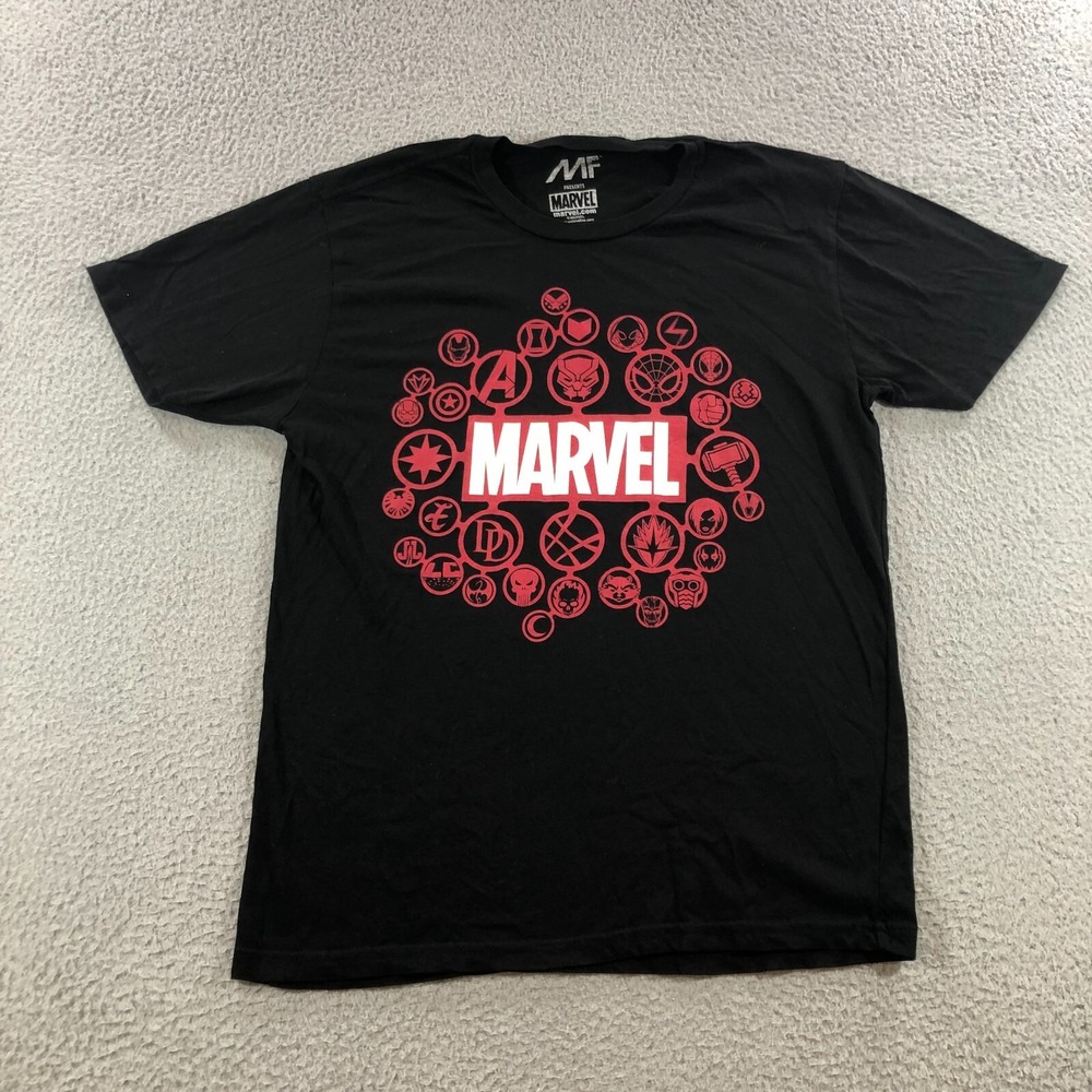 Marvel T shirt mens M Black Comics